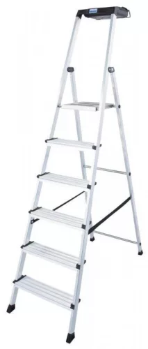 Krause SECURY lépcsőfokos állólétra, MULTIGRIP-SYSTEM rendszerrel 6 fokos, 126542