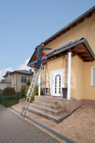Krause TRIBILO létrafokos sokcélú létra, háromtagú, lépcsőfunkcióval 3x10 fokos, 129765