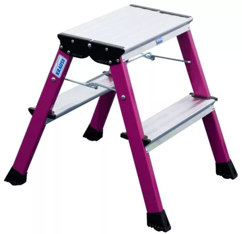 Krause ROLLY gurítható lépcsőfokos fellépő pink, 2x2 fokos, 130136