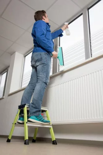 Krause ROLLY gurítható lépcsőfokos fellépő zöld, 2x2 fokos, 130143