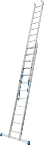 Krause STABILO létrafokos sokcélú létra, háromtagú, fali vezetőgörgőkkel 3x12 fokos, 133700