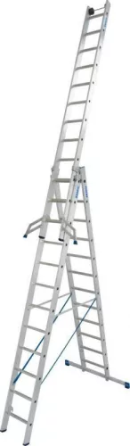 Krause STABILO létrafokos sokcélú létra, háromtagú, fali vezetőgörgőkkel 3x12 fokos, 133700