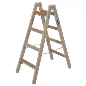   Krause STABILO két oldalon járható létra, 2x4 fokos fa villanyszerelői létra, 170064