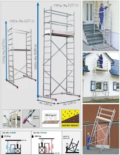 KRAUSE Corda szerelőállvány munkamagasság 4 m, Krause 916280