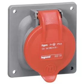 Hypra beépíthető aljzat 2P+E 16A 380/415V IP44