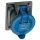 Hypra beépíthető aljzat 2P+E 63A 200/250V IP44