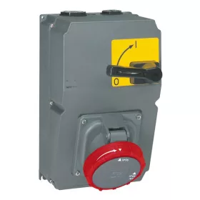   Hypra ráépíthető csatlakozóaljzat főkapcsolóval 125A 3P+E 400V