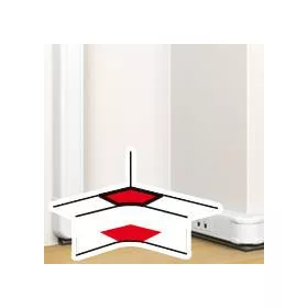   DLP belső könyök elem bepattintható kábelcsatornához, állíthatóbelső szög: 80 -120°, 80 x 50 mm, fe