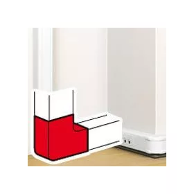   DLP kanyarelem bepattintható kábelcsatornához, 90°, 80 x 50 mm, fehér