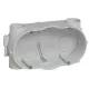 Batibox süllyesztődoboz betonfalba, univerzális, kettes, fedéllel, 58mm mély