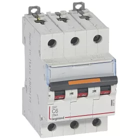 DX3 kismegszakító 25kA 3P 400V~ C6
