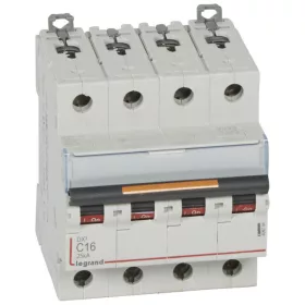 DX3 kismegszakító 25kA 4P 400V~ C16