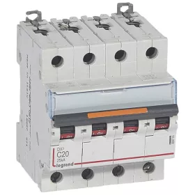 DX3 kismegszakító 25kA 4P 400V~ C20
