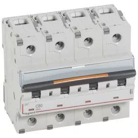 DX3 kismegszakító 25kA 4P 400V~ C80