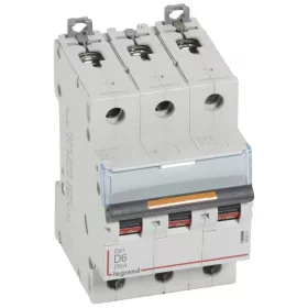 DX3 kismegszakító 25kA 3P 400V~ D6