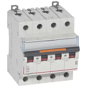DX3 kismegszakító 25kA 4P 400V~ D6