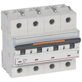 DX3 kismegszakító 25kA 4P 400V~ D16