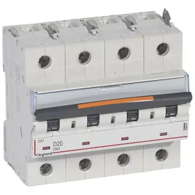 DX3 kismegszakító 25kA 4P 400V~ D20