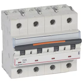 DX3 kismegszakító 25kA 4P 400V~ D25