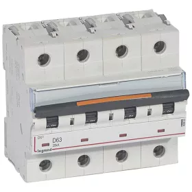 DX3 kismegszakító 25kA 4P 400V~ D63