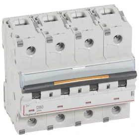 DX3 kismegszakító 25kA 4P 400V~ D80