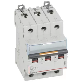 DX3 kismegszakító 25kA 3P 400V~ MA2,5