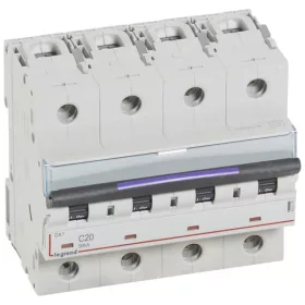 DX3 kismegszakító 50kA 4P 400V~ C20