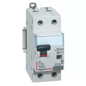   DX3 1P+N kombinált áram-védőkapcsoló 6000A / 10kA 30mA AC típus