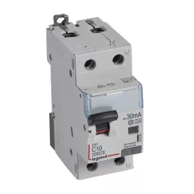   DX3 1P+N kombinált áram-védőkapcsoló C10 6000A / 10kA 30mA A típus
