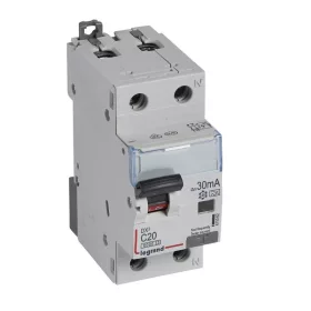   DX3 1P+N kombinált áram-védőkapcsoló C20 6000A / 10kA 30mA A típus