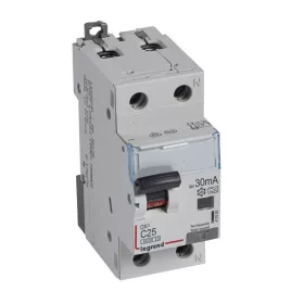   DX3 1P+N kombinált áram-védőkapcsoló C25 6000A / 10kA 30mA A típus
