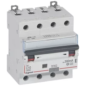   DX3 4P kombinált áram-védőkapcsoló  C10 6000A / 10kA 300mA A típus