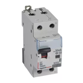   DX3 1P+N kombinált áram-védőkapcsoló B6 10000A / 10kA 30MA A típus