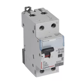   DX3 1P+N kombinált áram-védőkapcsoló C25 10000A / 10kA 30MA A típus