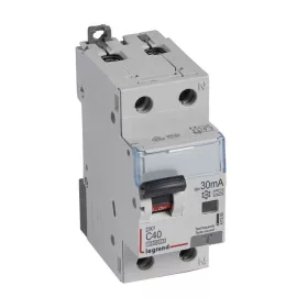   DX3 1P+N kombinált áram-védőkapcsoló C40 10000A / 10kA 30MA A típus
