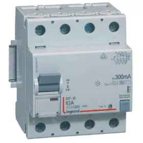 DX3 áram-védőkapcsoló 4P D 63A 300MA B