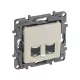 Niloé 2xRJ45 Cat6 UTP aljzat köröm nélkül bézs