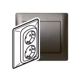 Galea Life 2x2P+F aljzat, csavaros, mélybronz