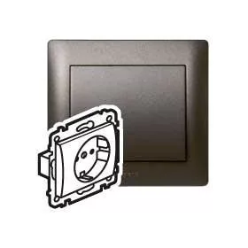   Galea Life 2P+F aljzat biztonsági zsaluval, rugós, mélybronz