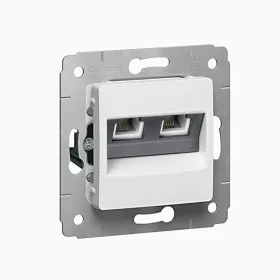 Cariva LCS2 RJ11/RJ45 Cat6 UTP aljzat keret nélkül fehér