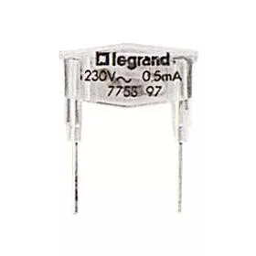 Legrand 230V 0,5mA zöld glimmlámpa