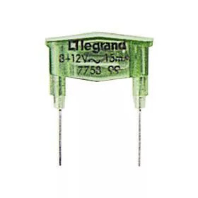 Legrand 8/12V 15mA zöld glimmlámpa