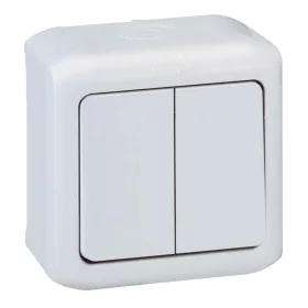   Forix IP44 falon kívüli kettős váltókapcsoló 10 AX - 250 V~ fehér
