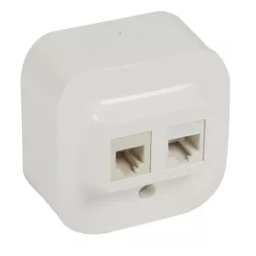   Forix IP20 fk 1xRJ45 Cat5e UTP informatikai + RJ11 telefoncsatlakozóaljzat fehér