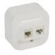 Forix IP20 fk 1xRJ45 Cat5e UTP informatikai + RJ11 telefoncsatlakozóaljzat fehér