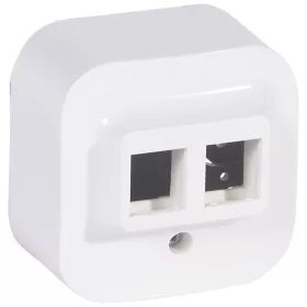 Forix IP20 kettős Keystone aljzat, fehér