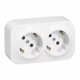 Forix IP21 sínezett 2x2P+F dugalj, fehér