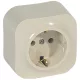 Forix IP20 fk 2P+F földelt csatlakozóaljzat, 16 A, bézs