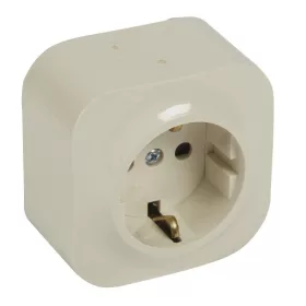   Forix IP20 fk 2P+F földelt csatlakozóaljzat, 16 A , biztonsági zsaluval, bézs