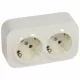 Forix IP21 sínezett 2x2P+F dugalj, bézs
